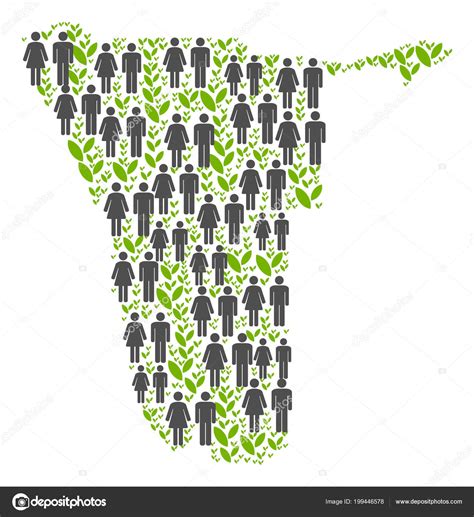 Population Namibia Map Stock Vector by ©ahasoft 199446578