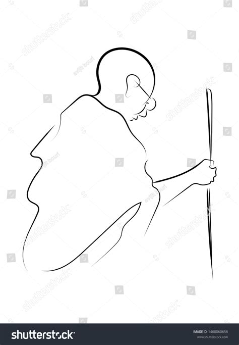 345 Mahatma Gandhi Line Art Images, Stock Photos & Vectors | Shutterstock