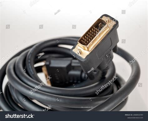 Dvi Cable Connecting Monitor Computer Video Stock Photo 2068910747 ...