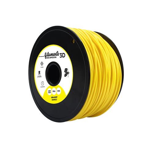 Filamento Pla Amarelo Impressora 3d 3mm 1kg 5 Original Submarino