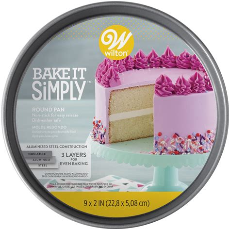 Wilton Bake It Simply Non Stick Round Cake Pan 9 Inch