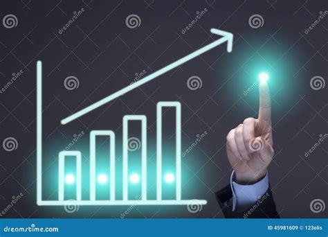 Glowing Business Chart Stock Image Image Of Data Money 45981609