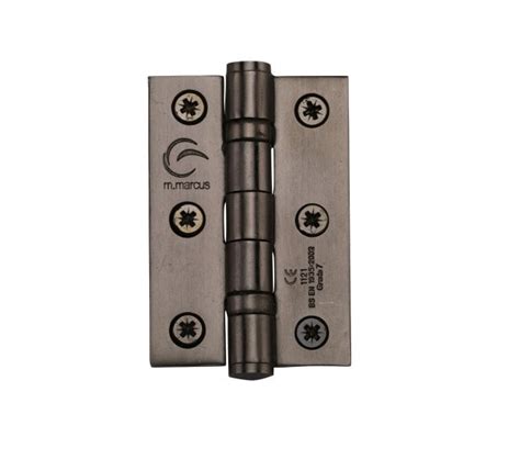 Heritage Steel Line 76x51mm Ball Bearing Hinges Pair Matt Bronze Door Hinges From Handles