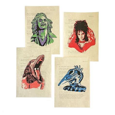 Beetlejuice Tim Burton Movie Script Maitland Lydia 80s Etsy Canada