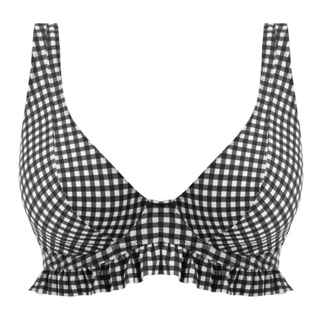 Freya Check In Plunge Bikini Oberteil Monochrome Annadiva