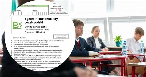 Egzamin ósmoklasisty polski w czerwcu 2024 Jak wygląda egzamin w