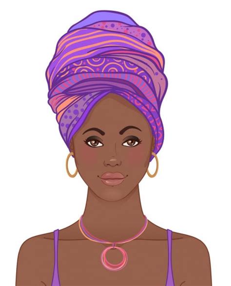 African Woman In Turban Stock Illustration By ©vgorbash 37518155