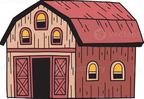 Hand Drawn Farm And Barn Illustration 11887743 Png