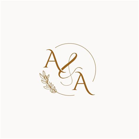 Logotipo De Monograma De Boda Inicial Aa 10254977 Vector En Vecteezy