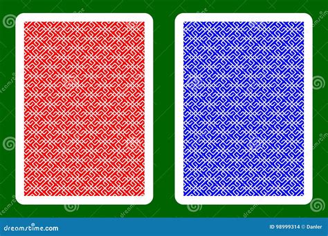 Playing Card Back Stock Vector Illustration Of Pattern 98999314