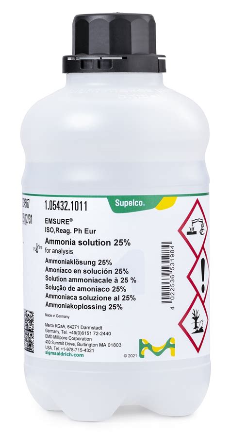 Ammonia Solution 28 30 For An 1054239180 Supelco Sls