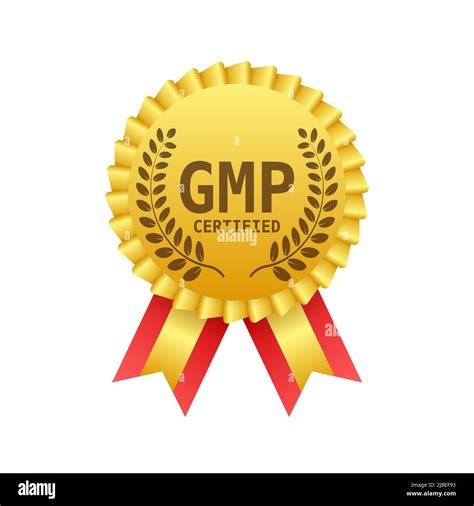 Gmp Good Manufacturing Practice Certified Round Stamp Vector