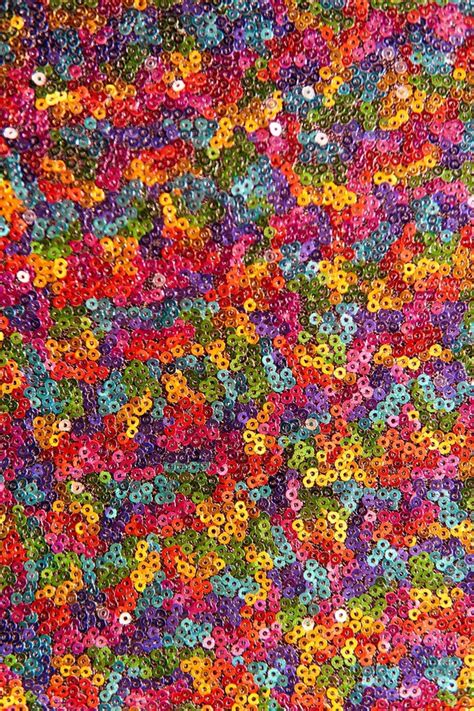 Stretching Sequin Fabric Multicolor Villisilkki Fabrics Online