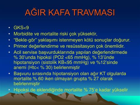 PPT KAFA TRAVMALI HASTAYA YAKLAŞIM PowerPoint Presentation free