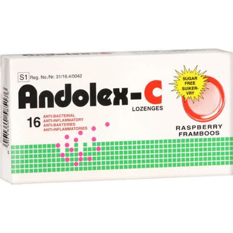 Andolex C Lozenges Rasberry 16 Lozenges Clicks