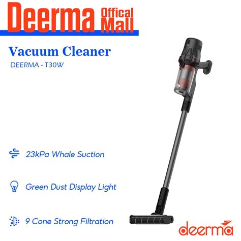 Deerma Cordless Vacuum Cleaner T30W 180 ° Flexible Cleaning 23kpa Big ...