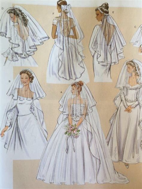 Butterick Sewing Pattern Six Bridal Wedding Veils By Levijos