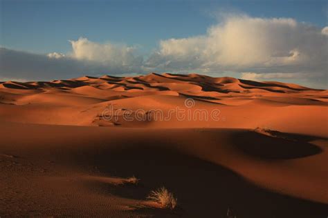 Dunas De Areia Em Sahara Desert Em Merzouga Marrocos Foto De Stock