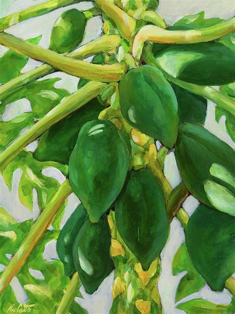 Papayas Painting By Ric Castro Fine Art America