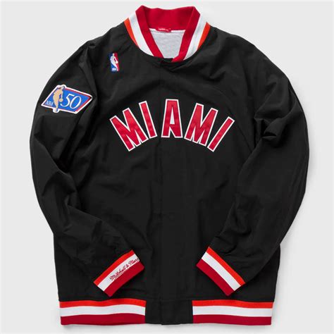 Black Full-Snap 1996-1997 Miami Heat Jacket - Jackets Masters