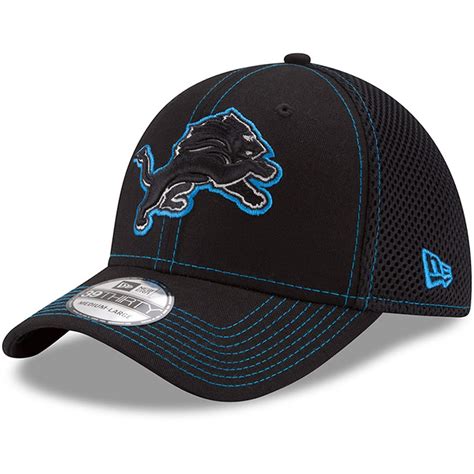 New Era Detroit Lions Black Shock Stitch Neo 39thirty Flex Hat