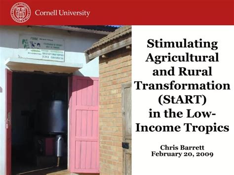 Ppt Stimulating Agricultural And Rural Transformation Start In The