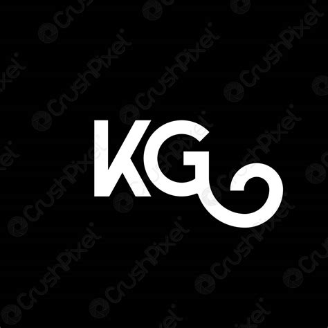 KG letter logo design on black background. KG creative initials - stock ...