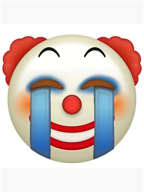 "Crying Laughing Clown Emoji" Sticker by sseosasi | Redbubble