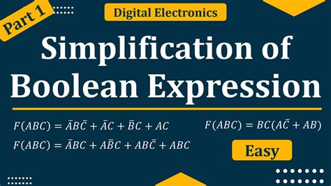 Simplification Of Boolean Expression Boolean Algebra Simplification