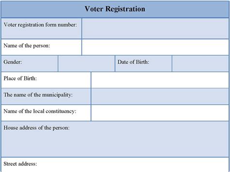 Voter Registration Form Editable Pdf Forms