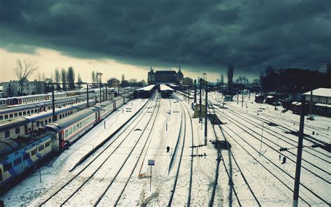 Train station, city, train station, railway, snow HD wallpaper ...