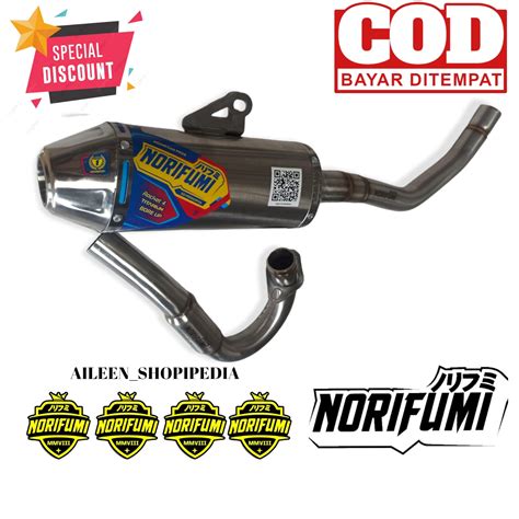 Knalpot Norifumi Type Rocket Bore Up Titanium Pnp Klx Dtracker Crf