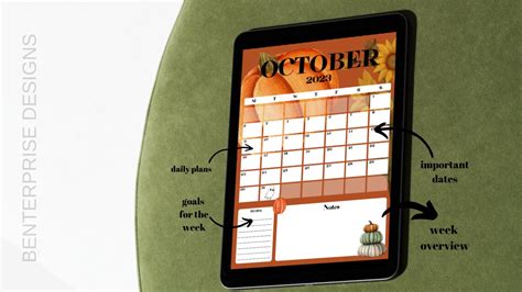 OCTOBER Monthly Planner - Etsy