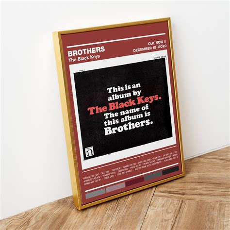 The Black Keys "Brothers" Album Poster | Color Optional | Album Art