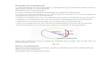 El Círculo Y La Circunferencia O€¦ · Todo ángulo Central Corta A La