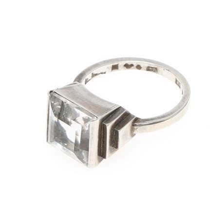 Wiwen Nilsson Ring Sterling Silver Bergkristall Smycken