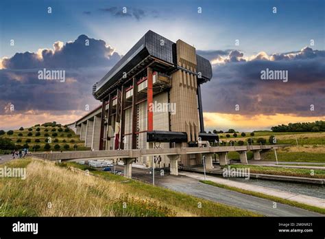 Strepy-Thieu boat lift one of the worlds largest boat lifts, Canal du Centre, La Louviere ...