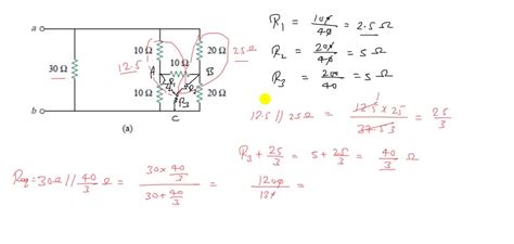 Obtain The Equivalent Resistance At The Terminals A B For Each Of The