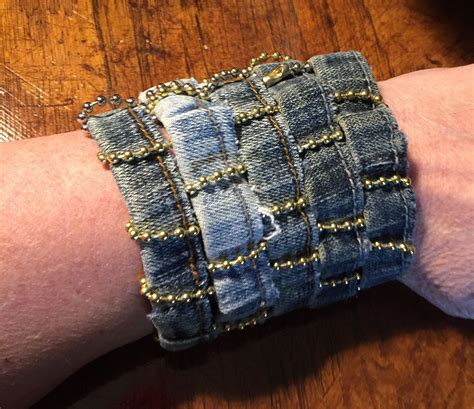 Denim Seam Cuff Bracelet I Love The Stretch Denim It S Perfect For