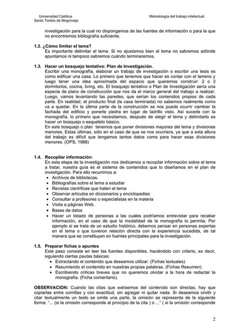 Estructura Formal De La Monograf A Pdf