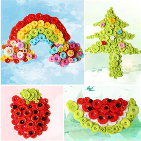 Casewin 1200pcs Colorful Buttons,Round Plastic Craft Buttons, Mixed ...