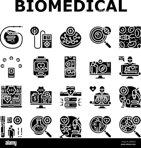 Biomedical Medical Science Icons Set Vector Stock Vector Image And Art