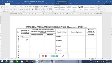 Como Llenar La Matriz De Programaci N Anual Youtube