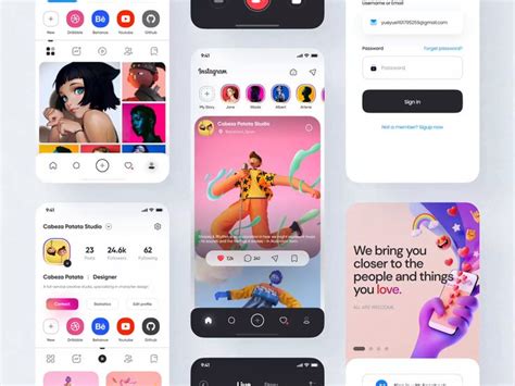 instagram app redesign part  social app design app design layout