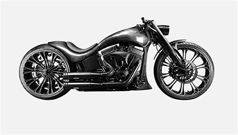 Custom Harley Davidson Softail Has An Insane Single Piece Carbon Fuel