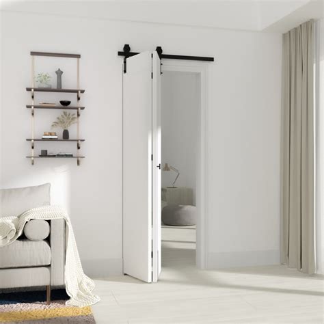 Att In Single Bifold Sliding Barn Door Hardware Kit For Closet Doors