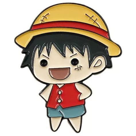 Broche Boton Pin Metalico Anime One Piece Luffy Chibi Paja Meses Sin Interés