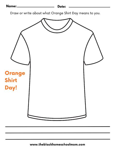 Orange Shirt Day Coloring Page The Black Homeshool Mom