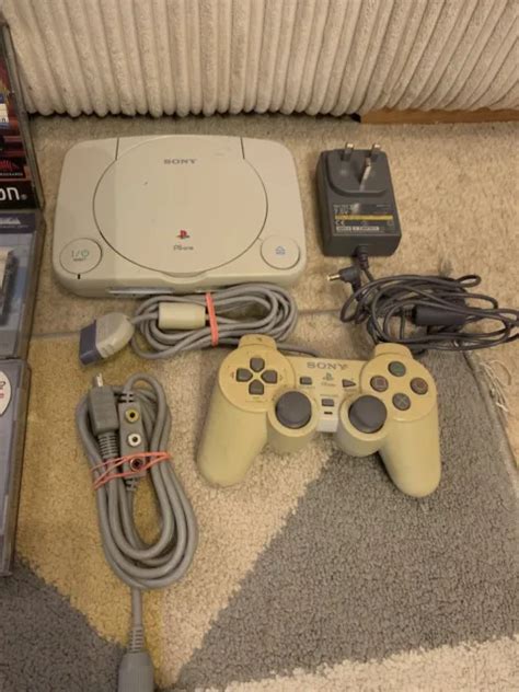 Sony Playstation Psone Ps Console Controller Games Bundle