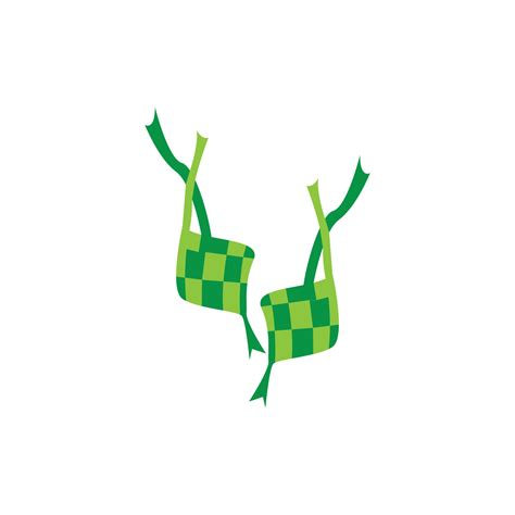 Ketupat Lebaran Idul Fitri Logo Vector Template 7265090 Vector Art At